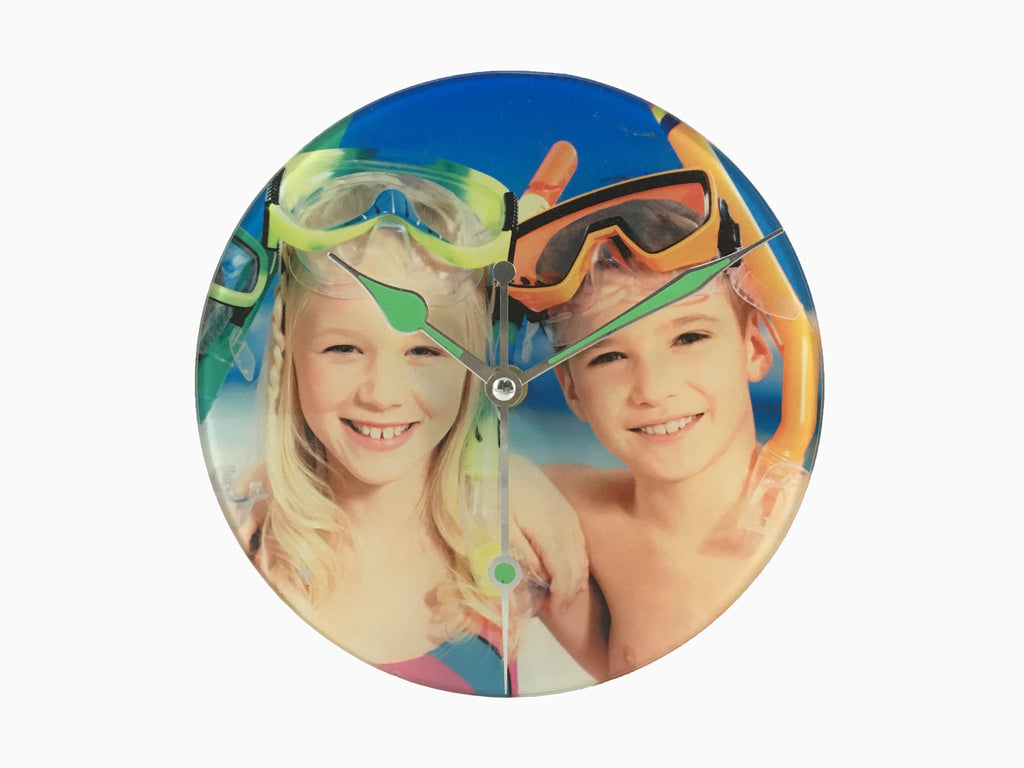 Glass Wall Clock (8") - Wisholize - Clock