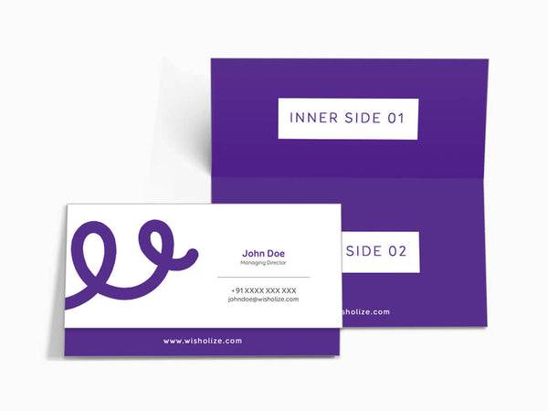 Horizontal Tabbed Fold Business Card - Wisholize - Business Card