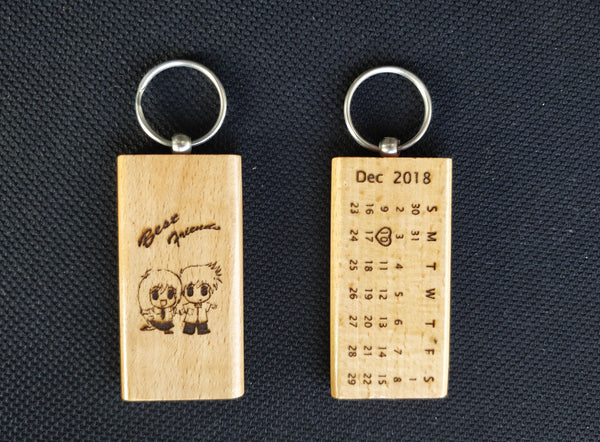 Personalised Calendar Keychain - Wisholize - Key Chain