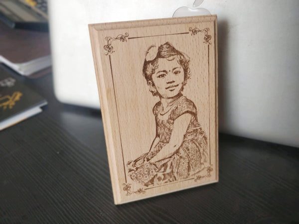 Photo Engraved Wooden Plaque (6x4) - Wisholize - Photo Frame