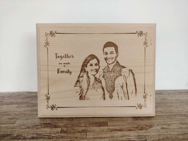 Photo Engraved Wooden Plaque (8x10) - Wisholize - Photo Frame