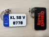 Mini Wooden Number Plate Keychain (M1) - Wisholize - Key Chain