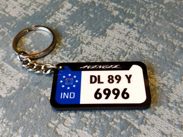 Mini Wooden Number Plate Keychain (M5) - Wisholize - Key Chain