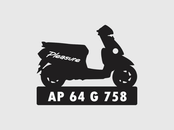 Bike Shape Number Plate Keychain - VS39 - Hero Pleasure - Wisholize - Key Chain