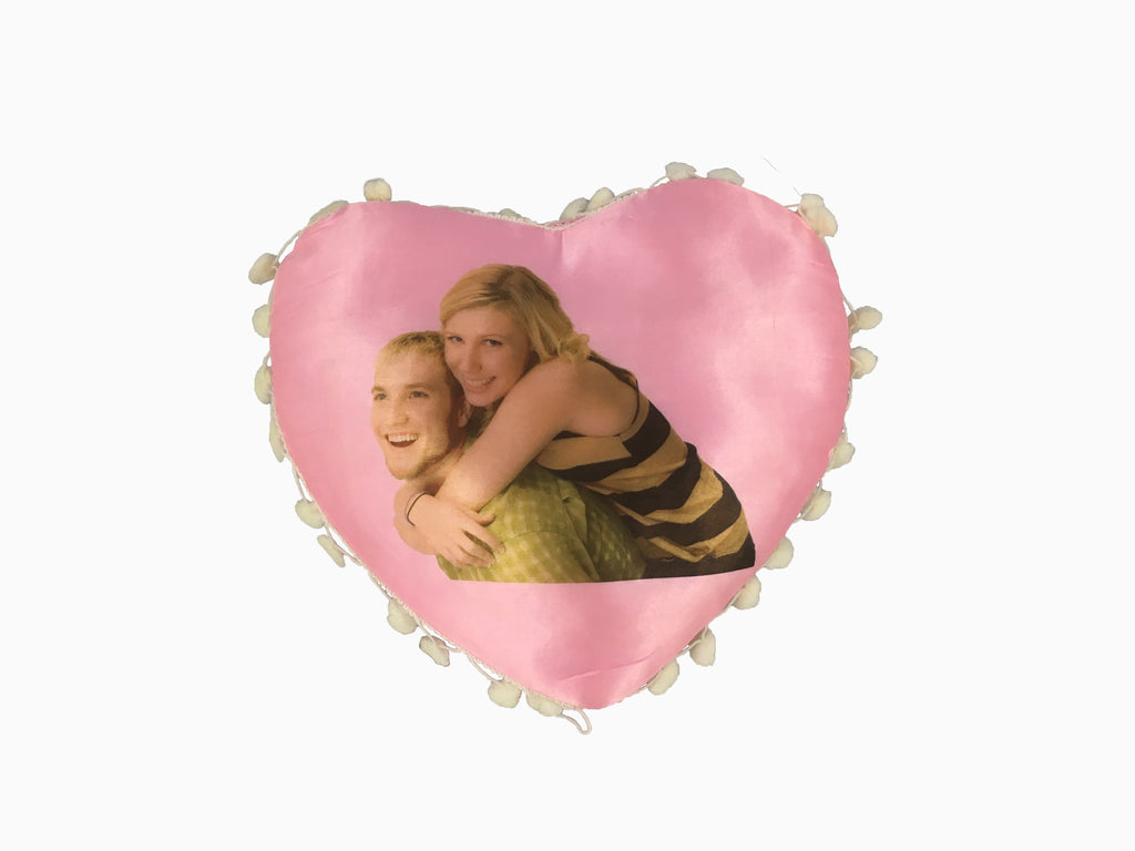 Satin Heart Cushion Pink - Wisholize - Cushion