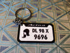 Mini Wooden Number Plate Keychain (M4) - Wisholize - Key Chain