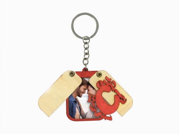 Wooden Folding Key Chain- Best Couple - Wisholize - Key Chain