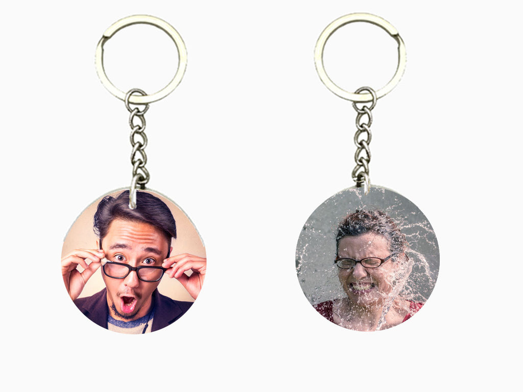 Wooden Key Chain - Round (Double Side Photo) - Wisholize - Key Chain