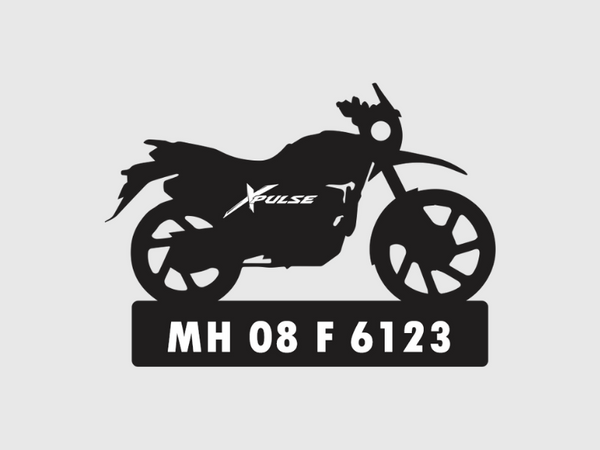 Bike Shape Number Plate Keychain - VS43 - Hero XPulse - Wisholize - Key Chain