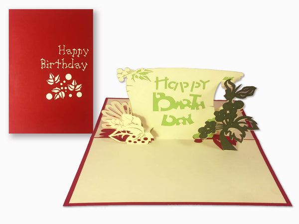 3D Pop Up Greeting Card - Birthday (P105) - Wisholize - Greeting Card