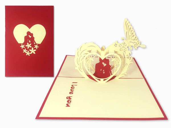 3D Pop Up Greeting Card - Love (P103) - Wisholize - Greeting Card