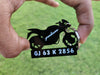 Bike Shape Number Plate Keychain - VS14 - Bajaj Pulsar - Wisholize - Key Chain