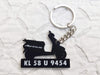 Bike Shape Number Plate Keychain - VS11 - Activa - Wisholize - Key Chain