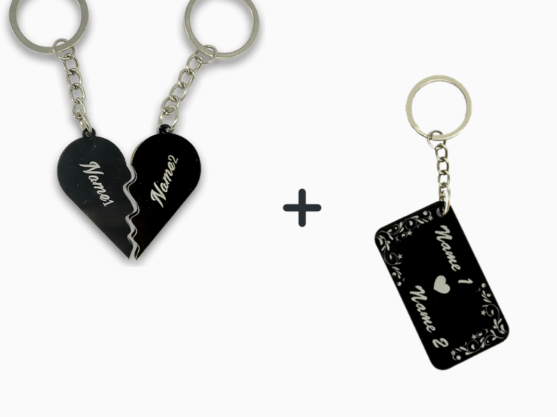 Engraved Love Key Chains Combo - Wisholize - Key Chain