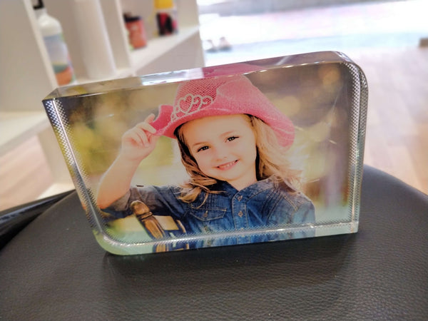 Crystal Photo Stand- Rounded Edge Small - Wisholize - Photo Frame