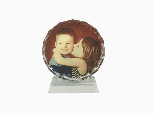 Crystal Photo Stand- Round - Wisholize - Photo Frame