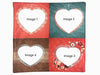 Printed Cushion - Four Hearts - Wisholize - Cushion