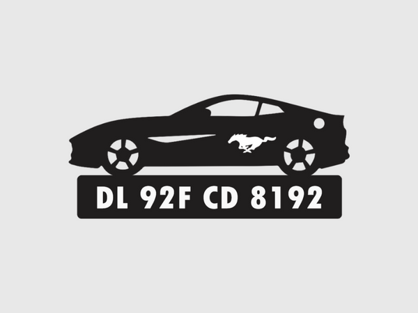 Car Shape Number Plate Keychain - VS51 - Ferrari Car - Wisholize - Key Chain
