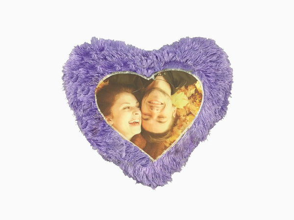 Fur Heart Cushion - Violet - Wisholize - Cushion