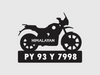 Bike Shape Number Plate Keychain - VS32 - Royal Enfield Himalayan- Wisholize