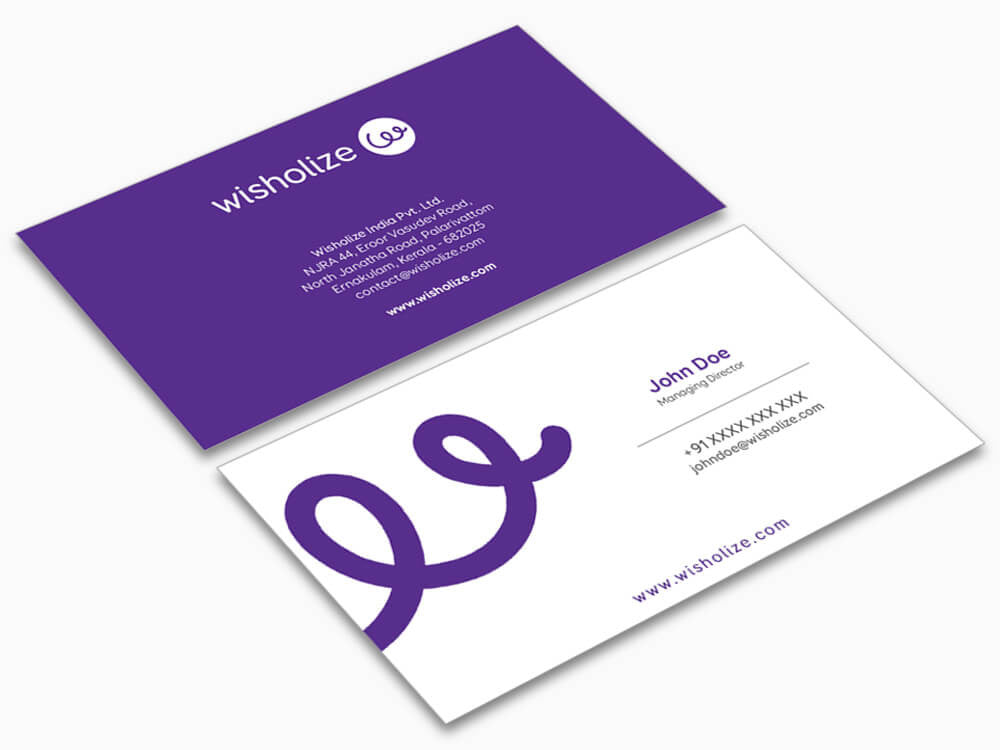 Horizontal Business Card - Wisholize - Business Card