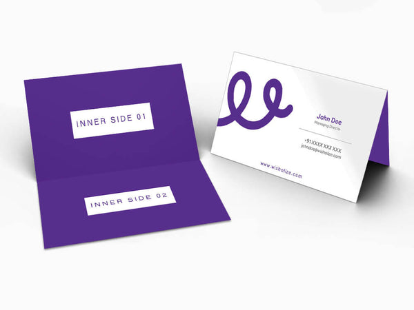 Horizontal Half Fold Business Card - Wisholize - Business Card