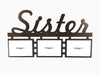 Wooden Wall Hanging Frame- Sister (3 Photos) - Wisholize - Photo Frame