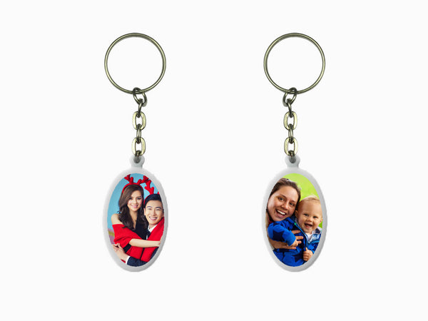 Acrylic Key Chain- Oval (Double Side Photo) - Wisholize - Key Chain