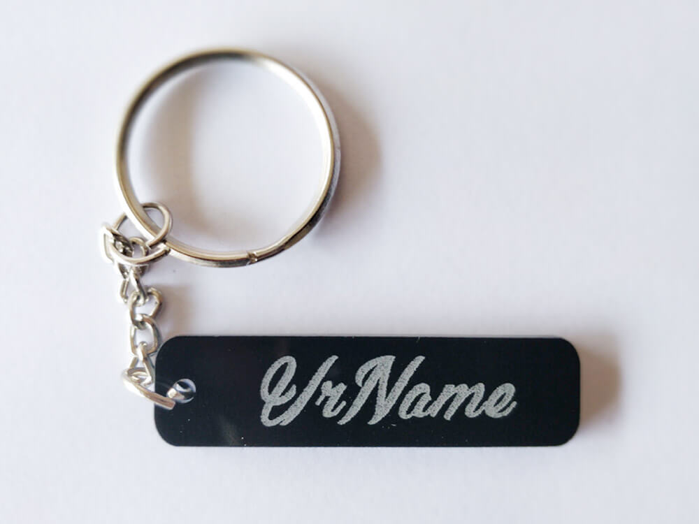 Engraved Name Key Chain Rectangle - Main Image