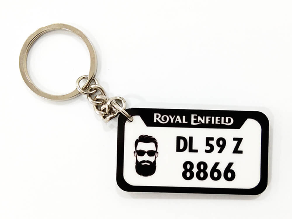 Mini Wooden Number Plate Keychain (M3) - Wisholize - Key Chain