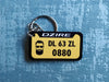 Mini Wooden Number Plate Keychain (M6) - Wisholize - Key Chain