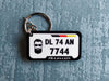 Mini Wooden Number Plate Keychain (M7) - Wisholize - Key Chain