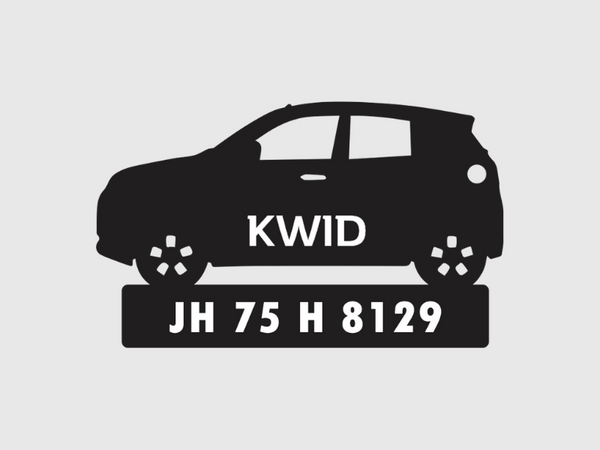 Car Shape Number Plate Keychain - VS89 - Renault KWID - Wisholize - Key Chain