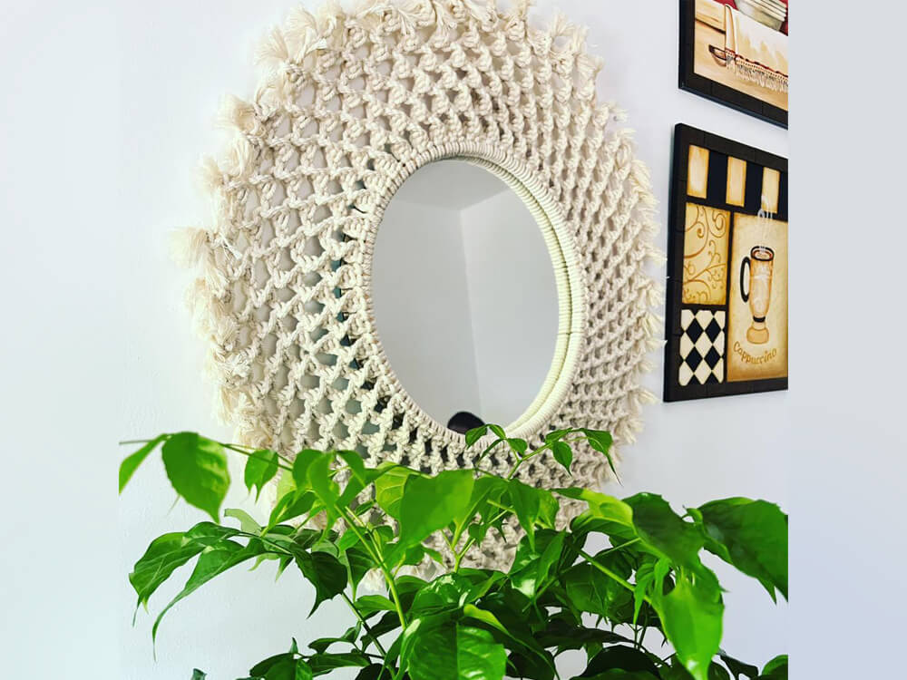 Macrame Wall Hanging Mirror MM31