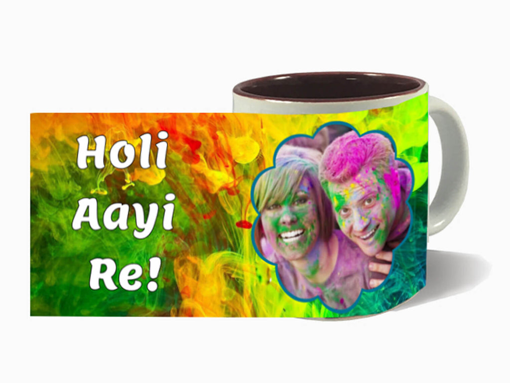 Inside Colour Holi Mug - Maroon (325ml) - Wisholize - Mug