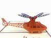 3D Pop Up Greeting Card - Helicopter (P118) - Wisholize - Greeting Card
