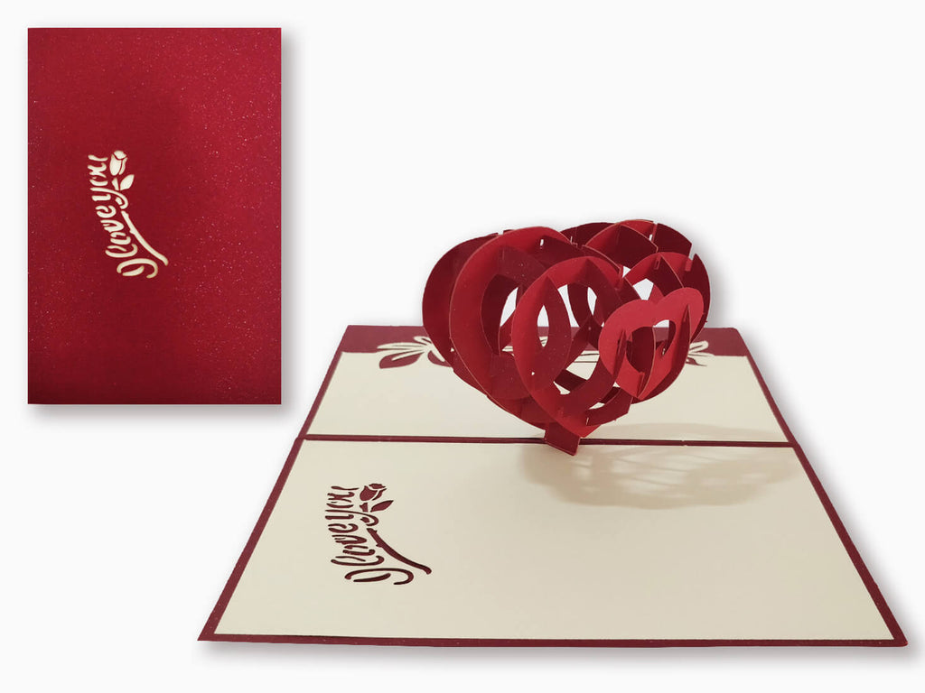 3D Pop Up Greeting Card - Love (P120) - Wisholize - Greeting Card