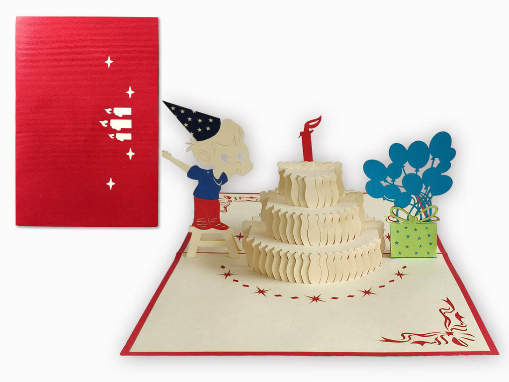 3D Pop Up Greeting Card - Birthday Boy (P121) - Wisholize - Greeting Card