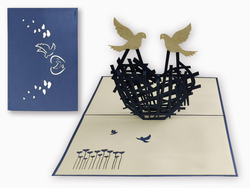 3D Pop Up Greeting Card - Heart (P126) - Wisholize - Greeting Card