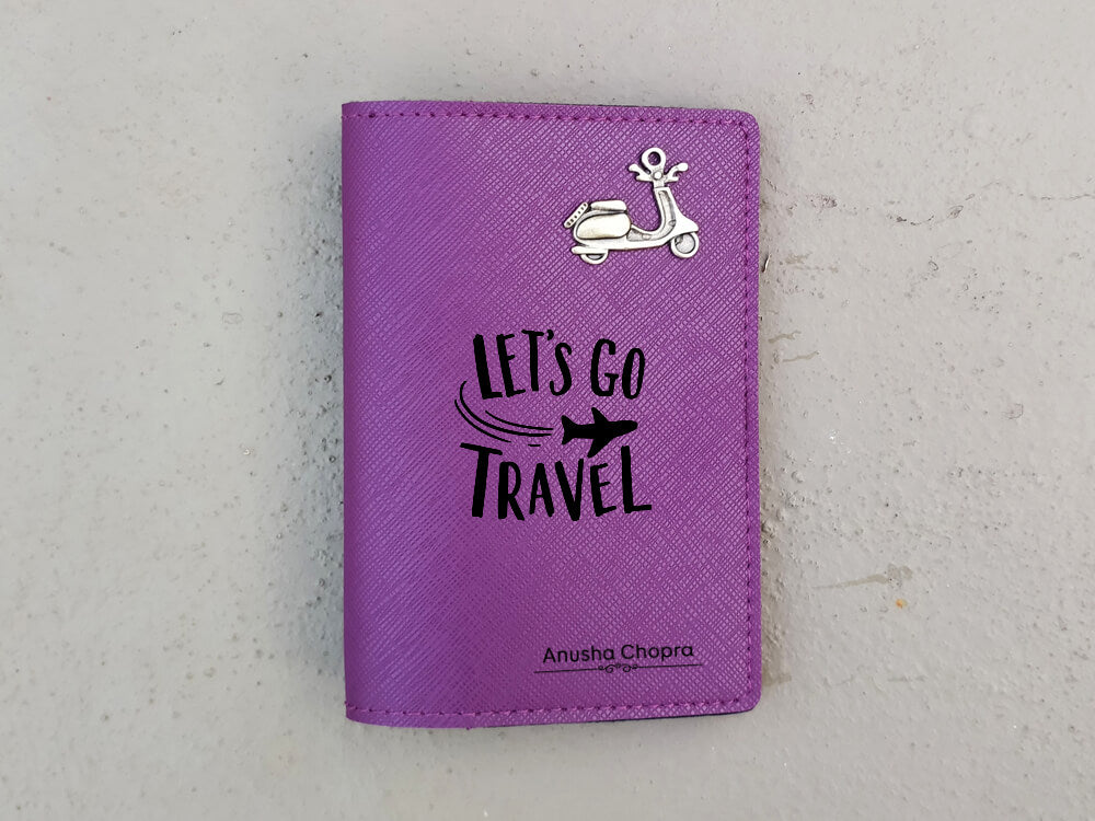 Personalised Passport Cover - Purple (C12) - Wisholize - Passport Cover