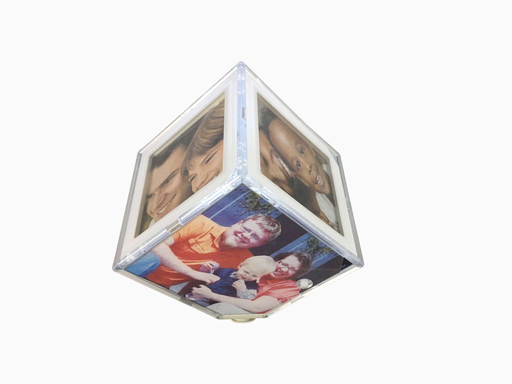 Rotating Photo Cube With Light - Wisholize - Photo Cube