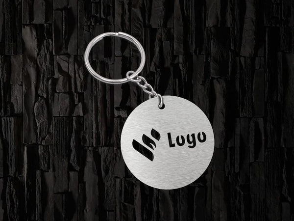 Metal Logo Key Chain - Round