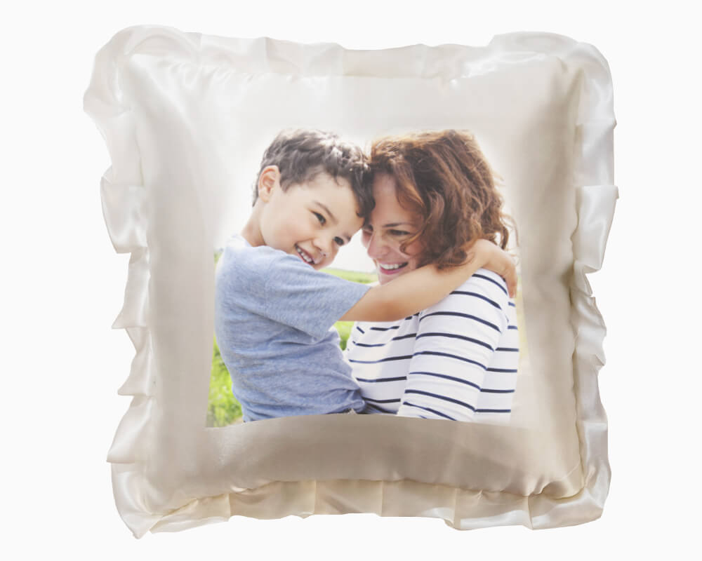 Satin Square Cushion White - Large - Wisholize - Cushion