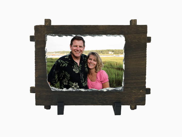 Stone Photo Stand- Wooden Plaque (Wall Hanging) Small - Wisholize - Photo Frame
