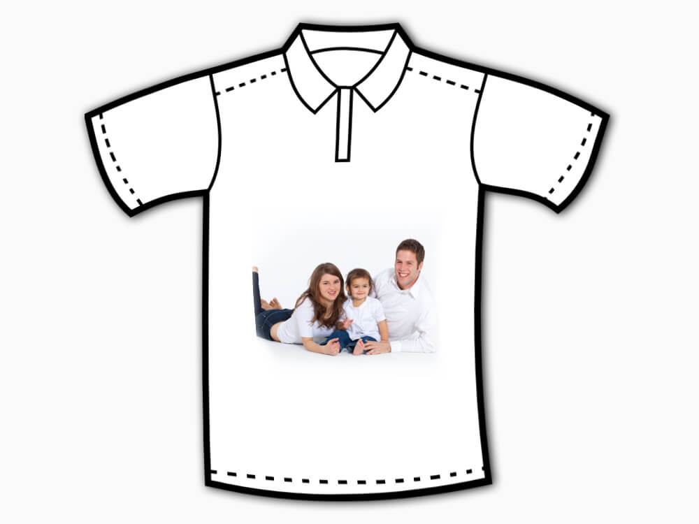 Personalised Collar T-Shirt (Front And Back Printing)