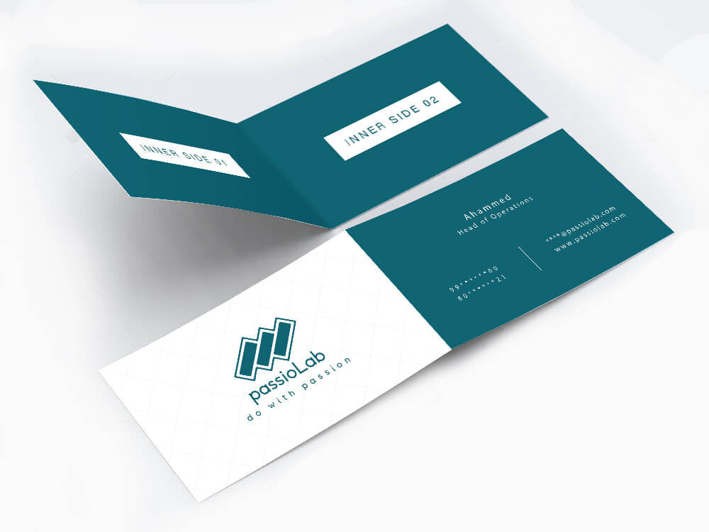 Vertical Half Fold Business Card - Wisholize - Business Card