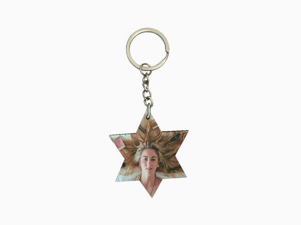 Wooden Key Chain- Star - Wisholize - Key Chain